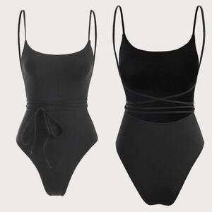 Berlook Backless Ribbed Swimsuit